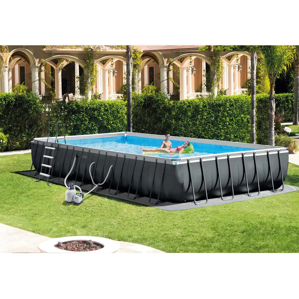 Intex 32 ft. x 16 ft. x 52 in. Ultra XTR Rectangular Swimming Pool Set with Pump