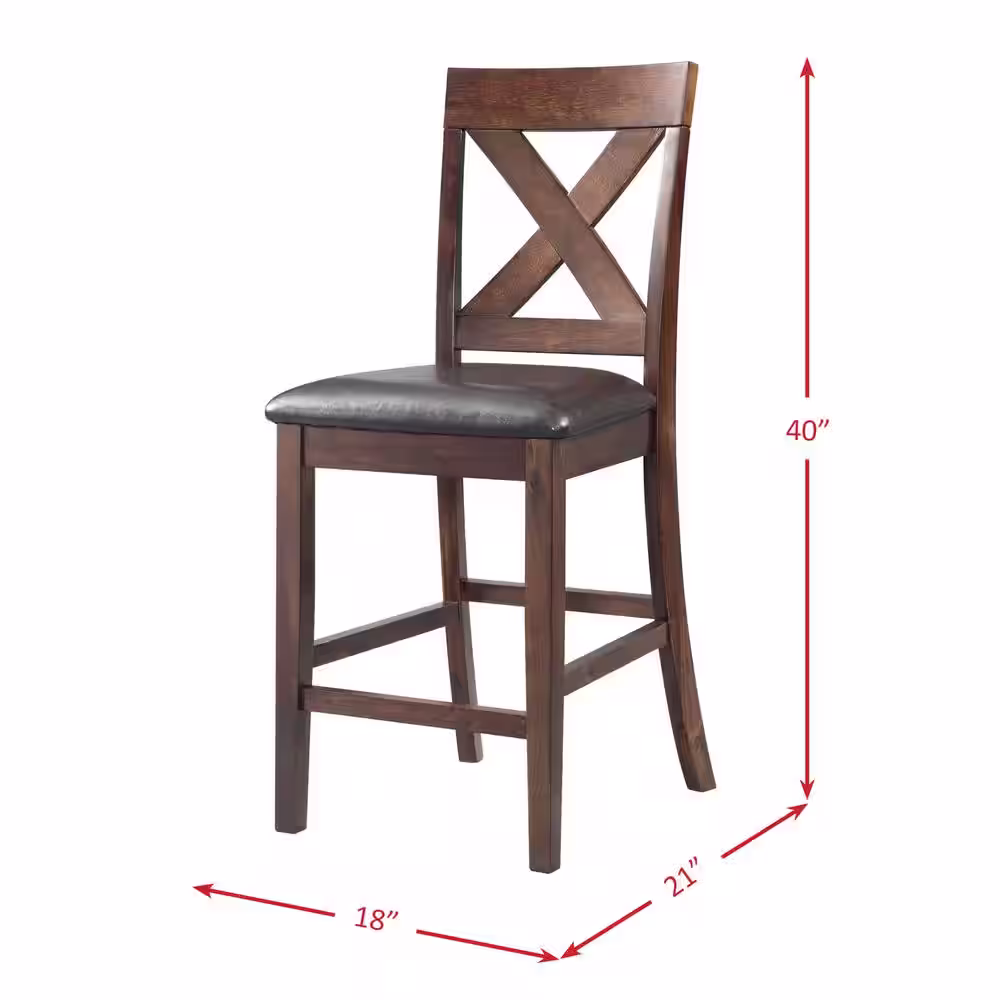 None Alexa 7-Piece Cherry Dining Set