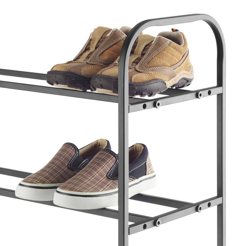 None 24.10 in. H 12-Pair Chrome Shoe Rack