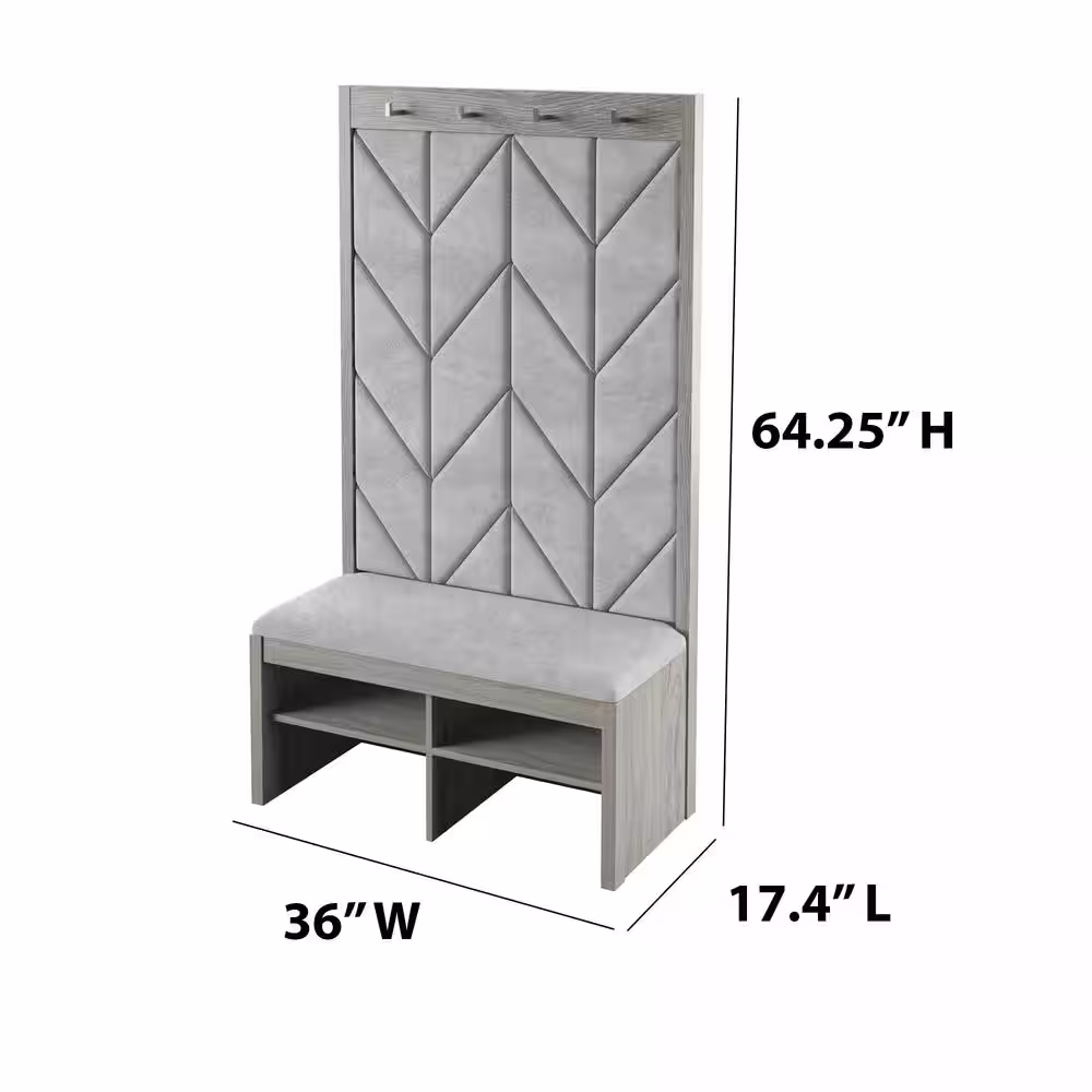 Twin Star Home Berkeley Oak Hall Trees with 4-Hooks