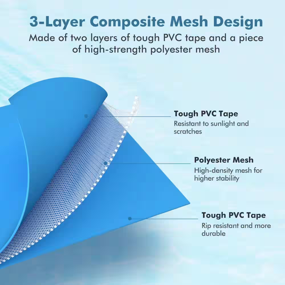 Alpulon 10 ft. x 6.7 ft. x 30 in. Rectangular Metal Frame Pool Above Ground Swimming Pool