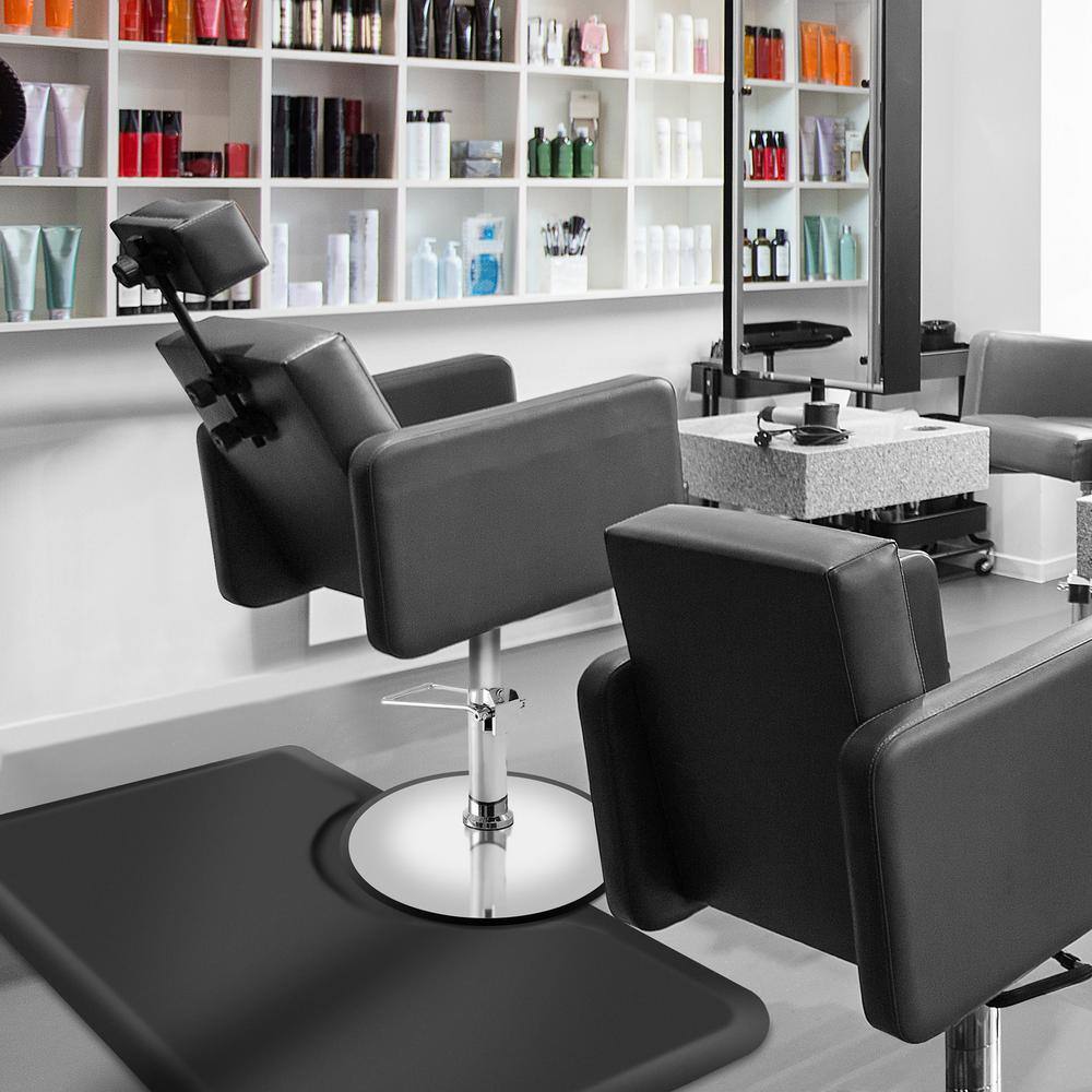 Saloniture Black 36 in. x 60 in. x 7/8 in. Rectangular Anti-Fatigue Mat