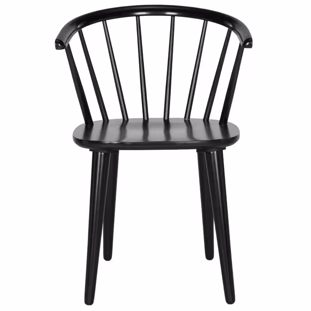 SAFAVIEH Blanchard Black Wood Dining Chair (Set of 2)