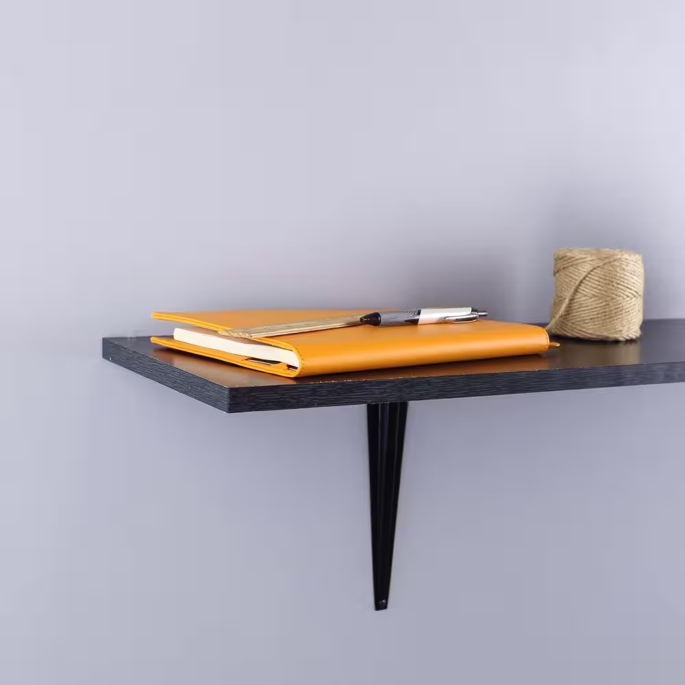 Everbilt 8 in. x 10 in. Black Shelf Bracket