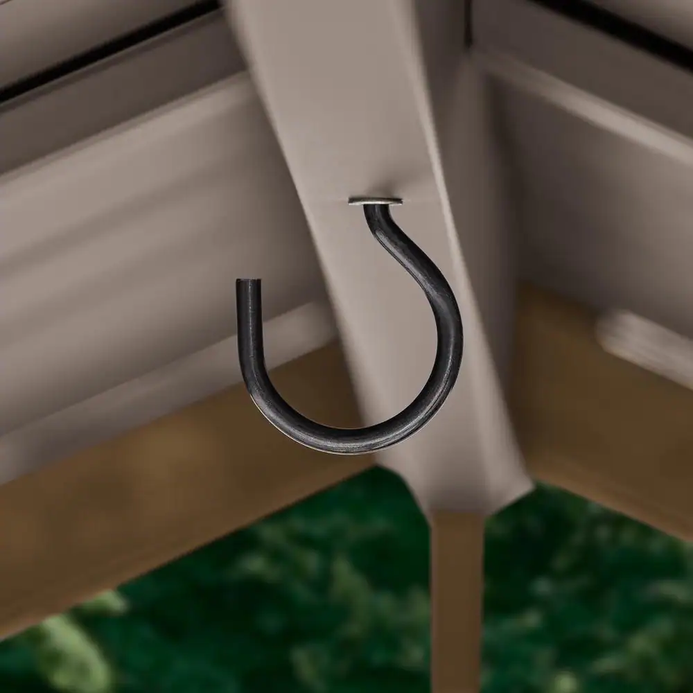 Hampton Bay Providence Place 11 ft. W x 10 ft. D Brown Hard Top Gazebo