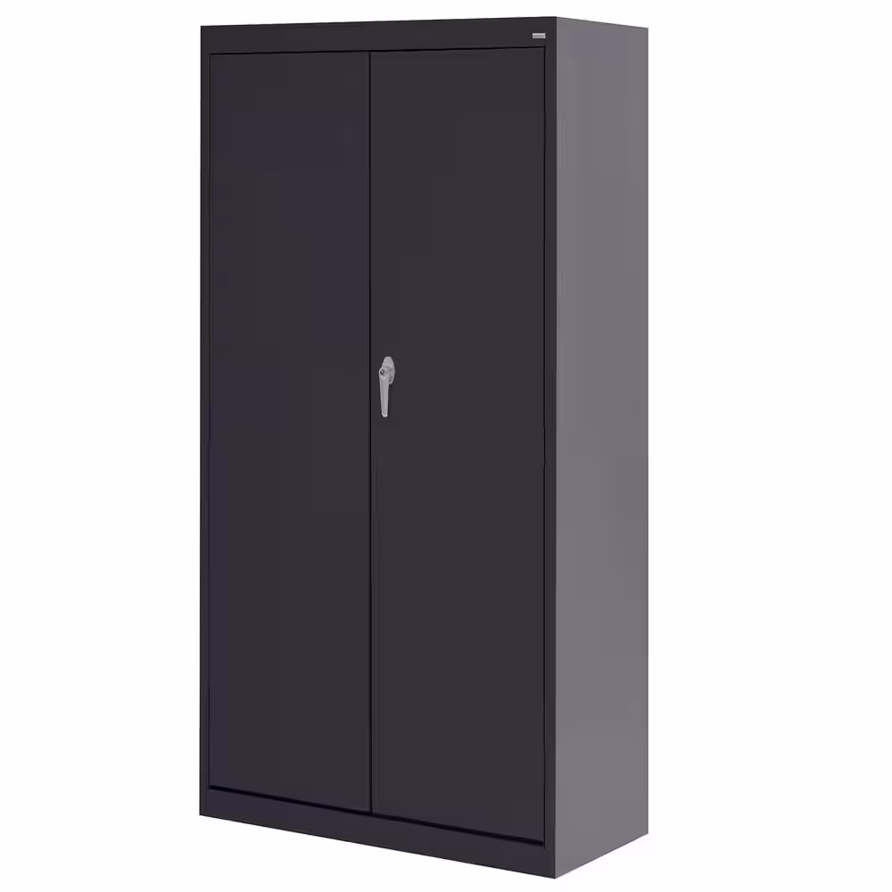 Sandusky Supply ( 30 in. W x 66 in. H x 18 in. D ) Freestanding Cabinet with 3 Fixed Shelves in Black