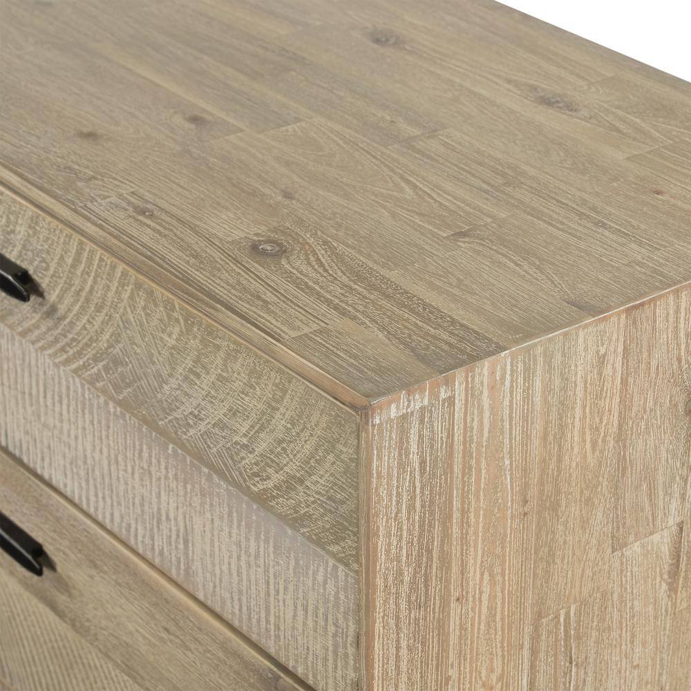 Armen Living 6-Drawer Baly Summer Gray Acacia Mid-Century Dresser