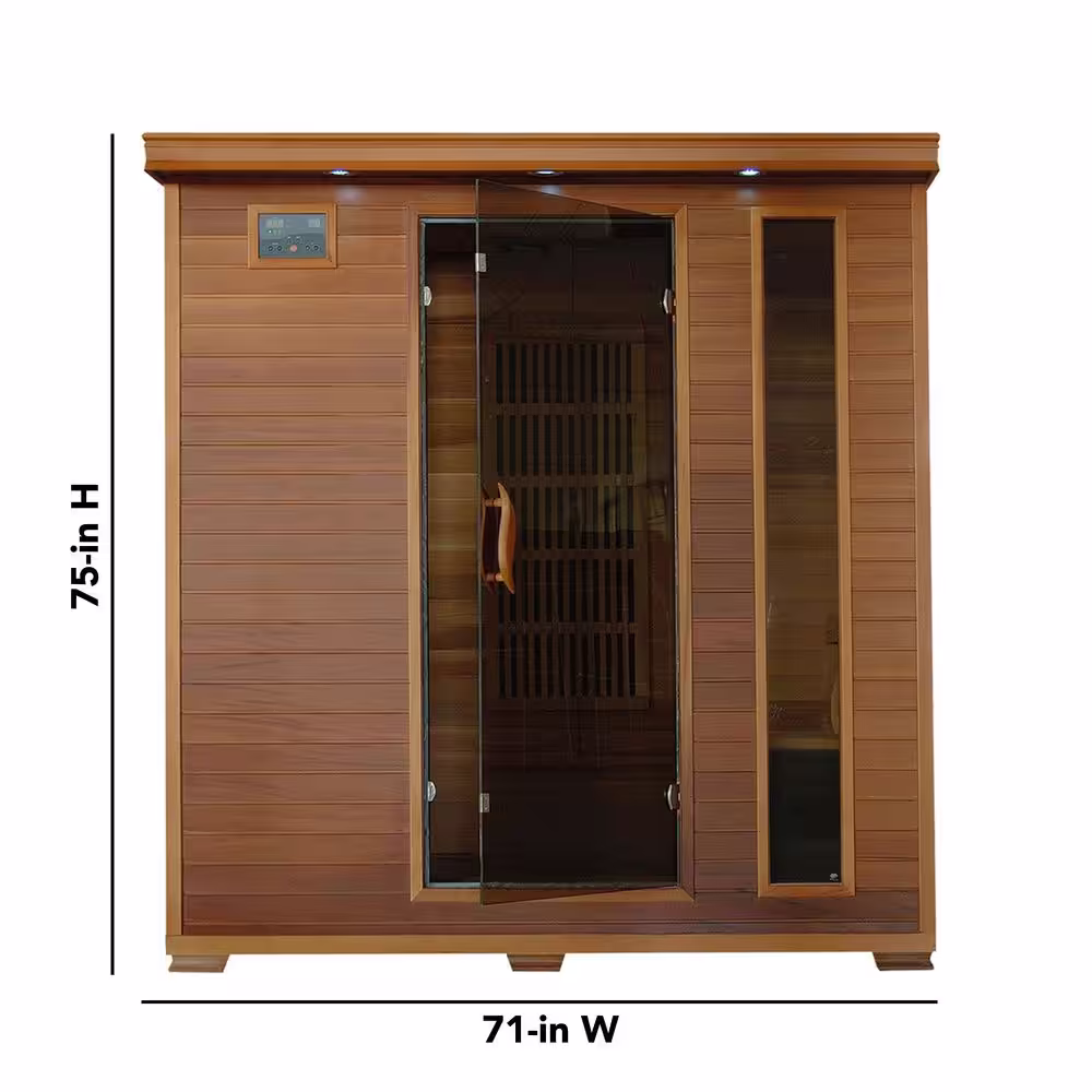 Radiant Sauna 4-Person Cedar Infrared Sauna with 9 Carbon Heaters