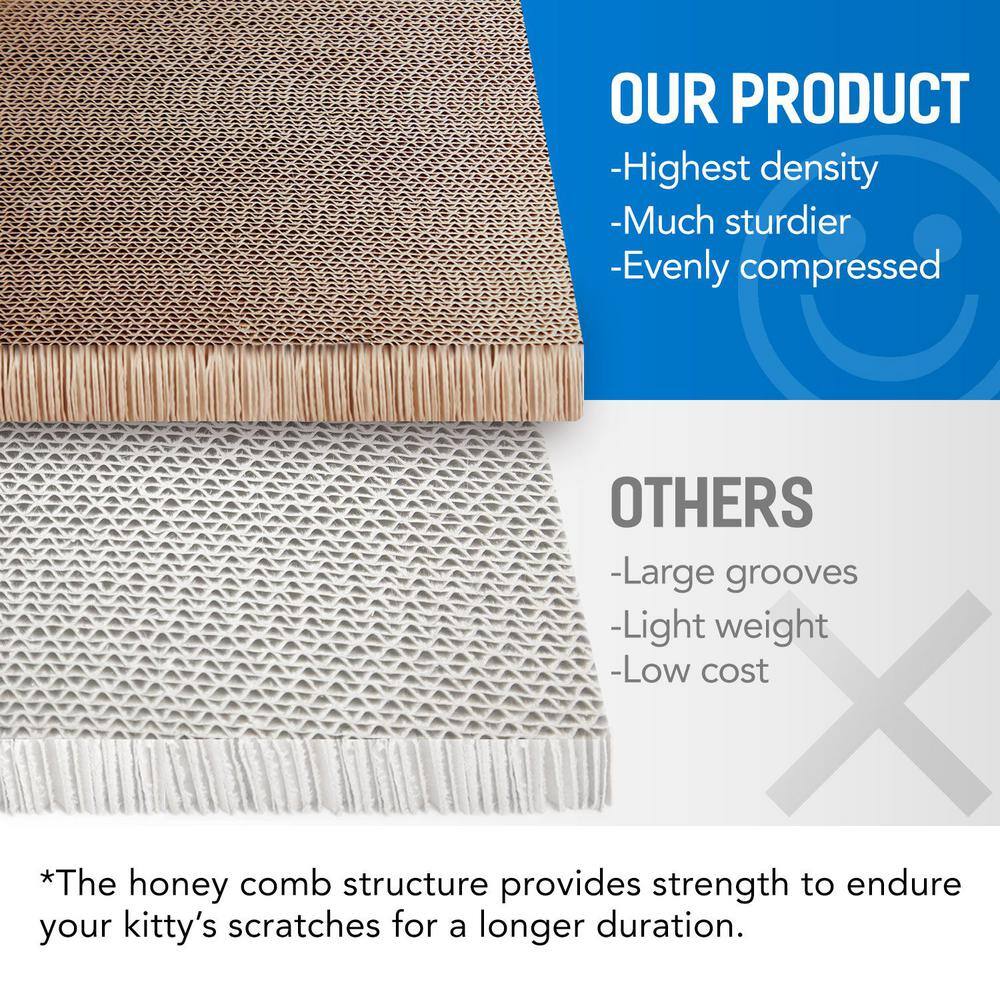 None Cat Scratching Post Lounge Bed, Boat Shape Cat Scratcher Cardboard