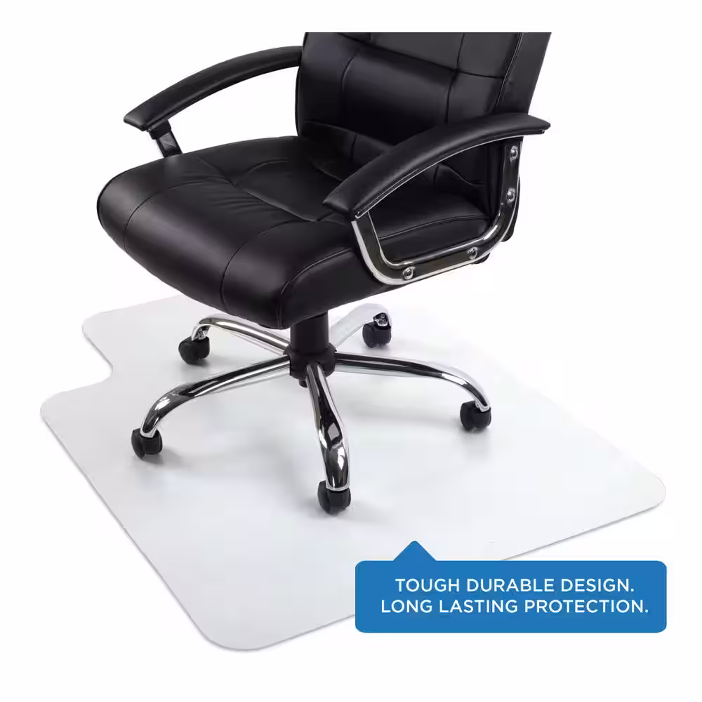 mount-it! Clear 35.5 in. W x 47 in. L Desk Chair Mat for Hardwood Floor