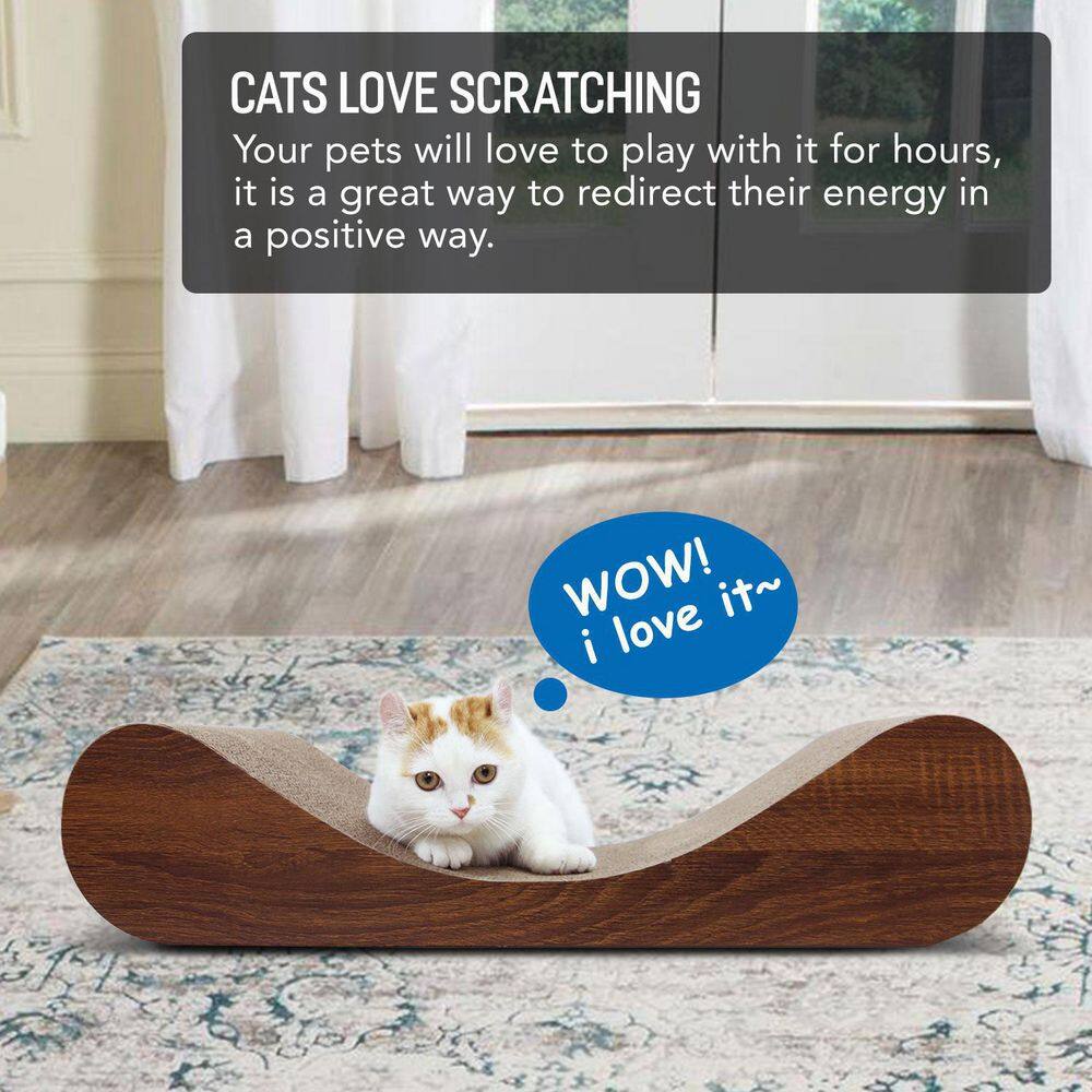 None Wood Cat Scratcher Cardboard Lounge Bed