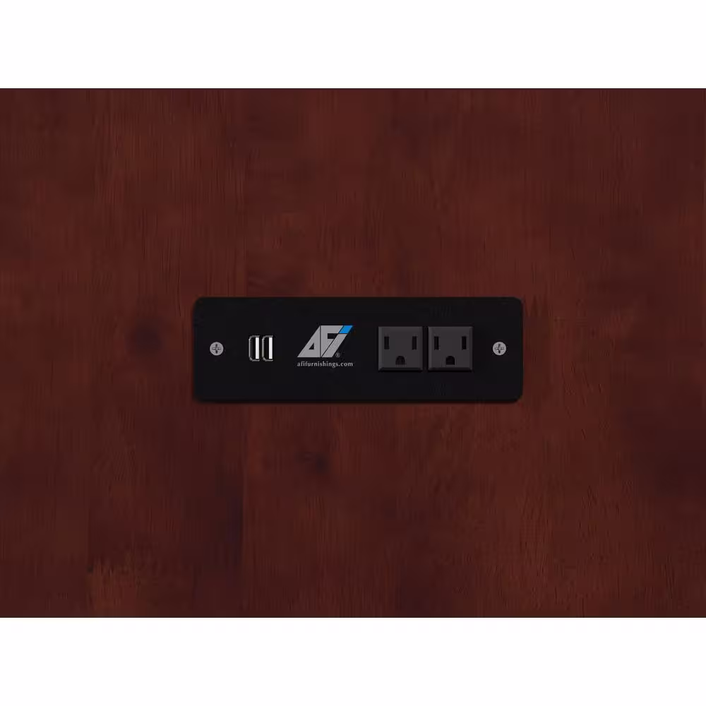 AFI Deerfield Murphy Bed Chest Full Walnut with Charger