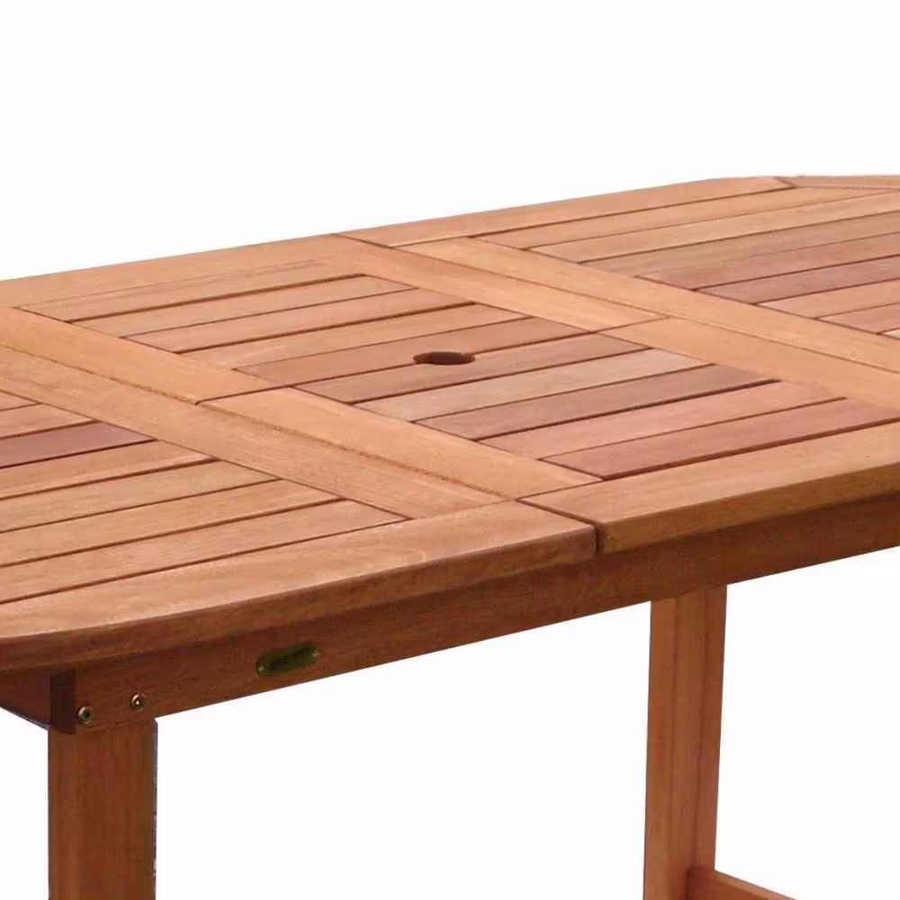 Amazonia Arizona 9-Piece Solid Wood 100% FSC Certified Extendable Oval Patio Dining Set