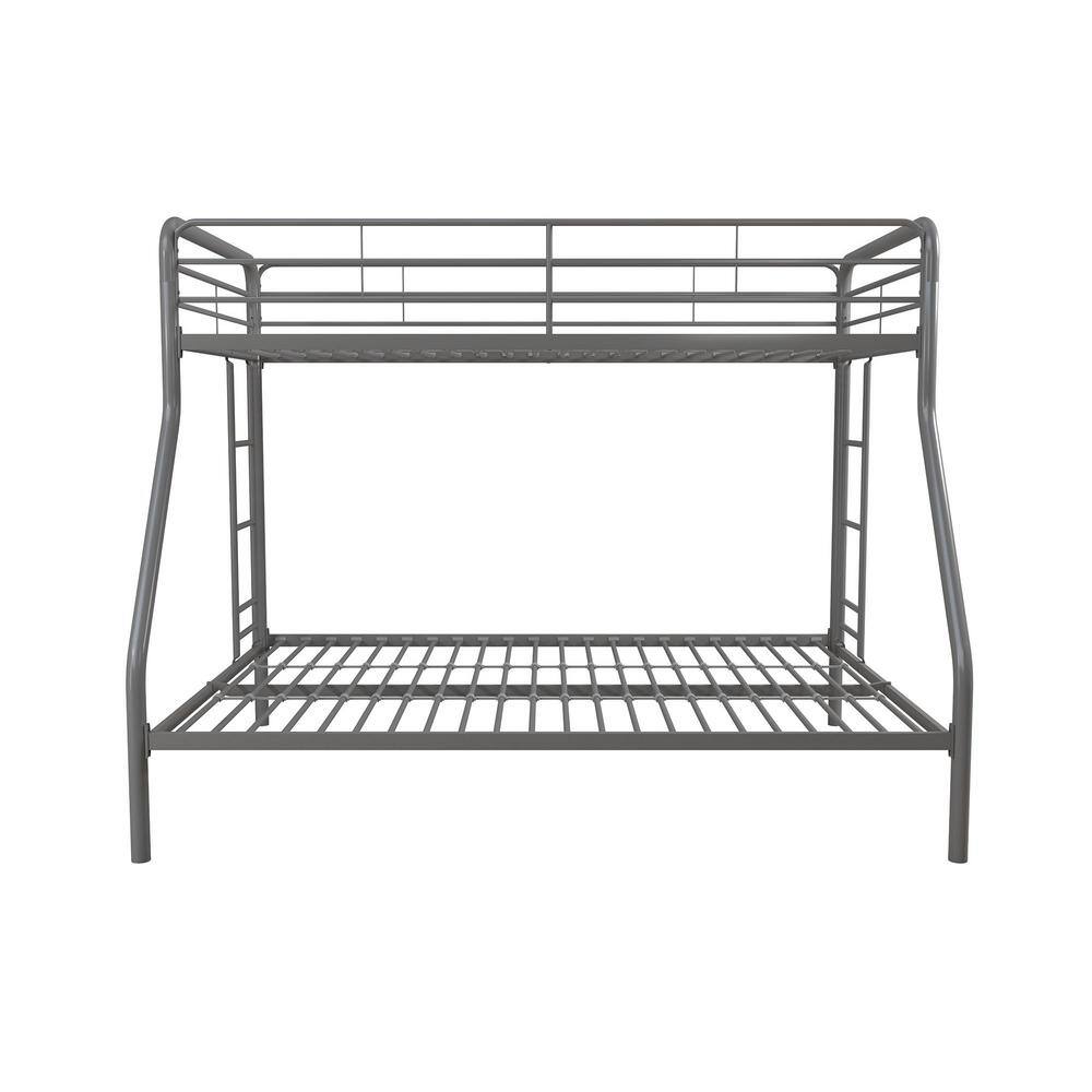 DHP Cindy Silver Twin over Full Metal Bunk Bed