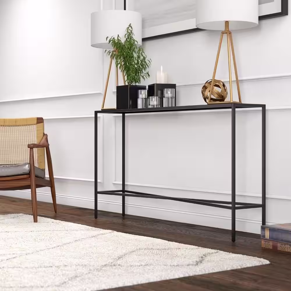 Meyer&Cross Henley 55 in. Blackened Bronze Rectangle Metal Console Table