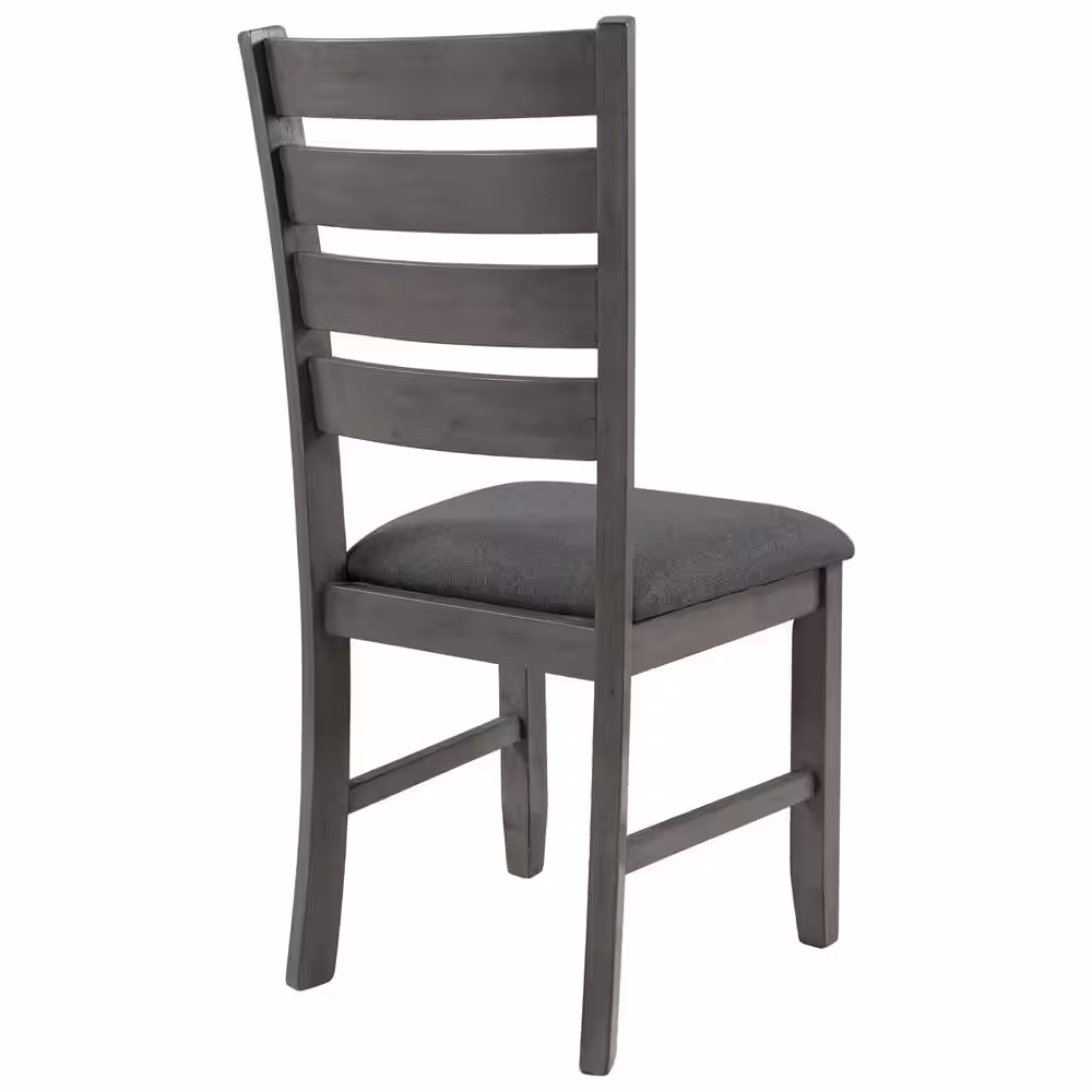 Harper & Bright Designs 6-Piece Gray Rustic Wood Dining Set with Bench