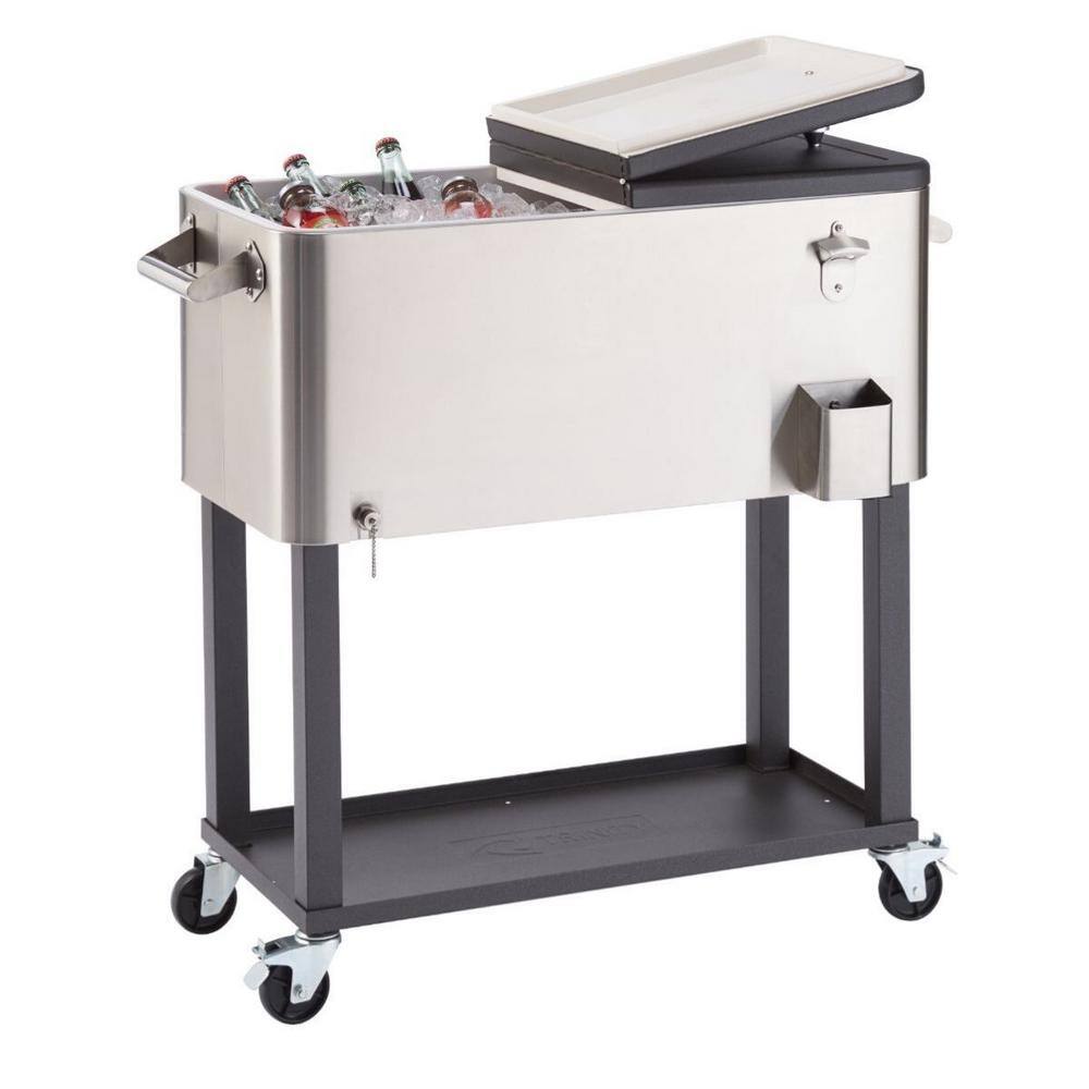 TRINITY 80 Qt./20 Gal. Stainless Steel Cooler with Cooler Cover