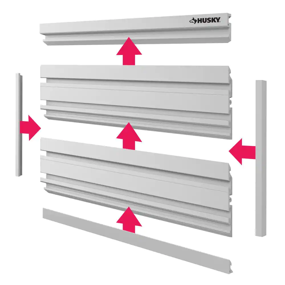 Husky Garage Slat Wall Starter Kit (8-Piece)