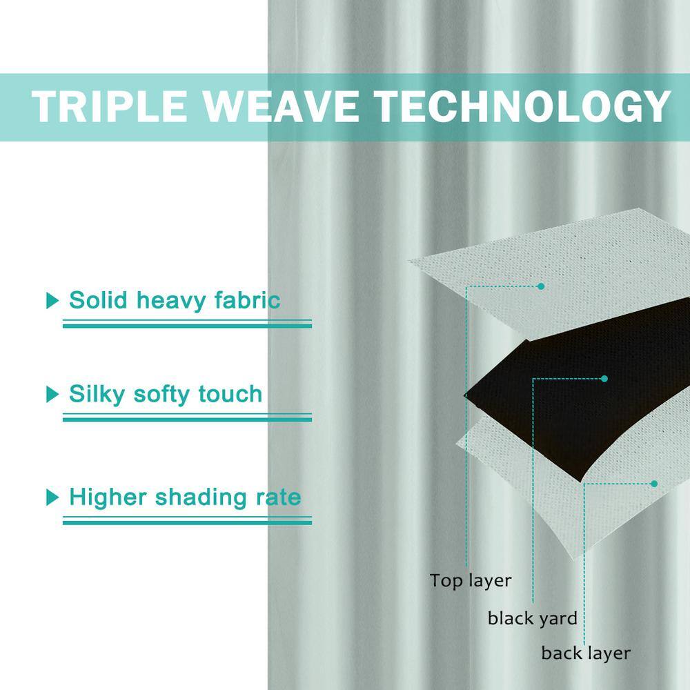 Pro Space Creamy-White Thermal Grommet Blackout Curtain - 50 in. W x 96 in. L