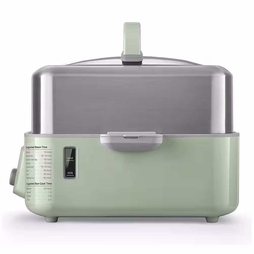 BUYDEEM 5-Qt Stainless Steel Electric Food Steamer with Auto Power-Off Protection