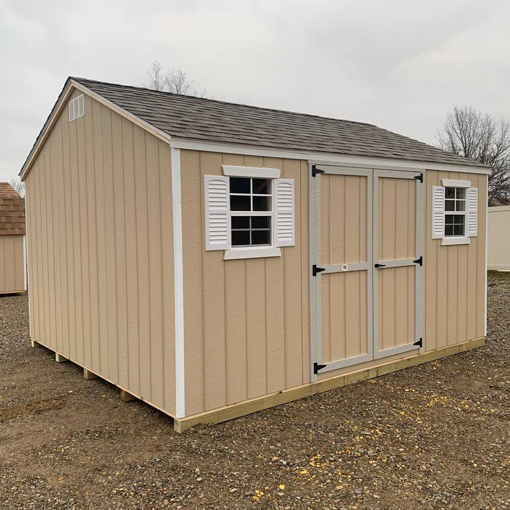 LITTLE COTTAGE CO. Value Workshop 12 ft. x 24 ft. Wood Shed Precut Kit with Floor