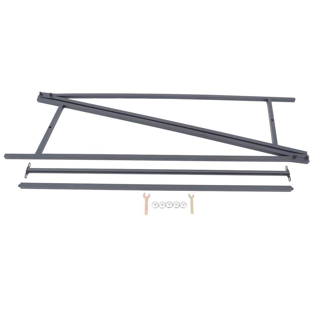 None Black Metal Clothes Rack Freestanding Garment Display Stand 47 in. W x 55 in. H