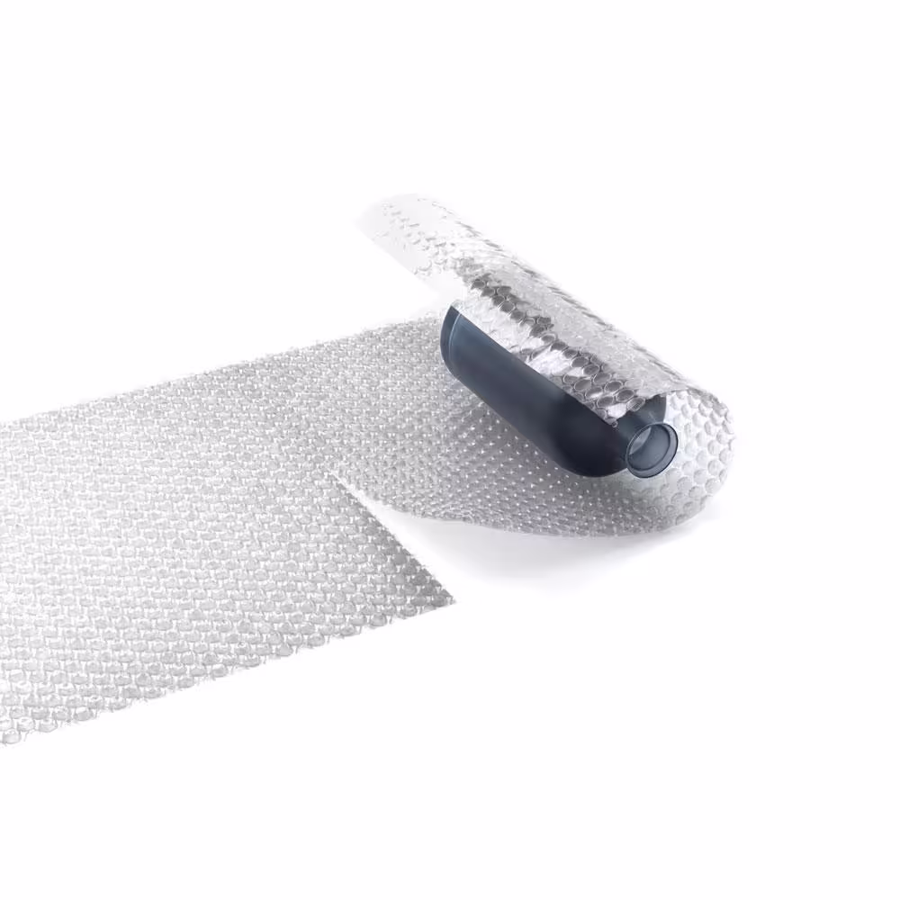 Pratt Retail Specialties 3/16 in. x 12 in. x 250 ft. Clear Perforated Bubble Cushion Wrap (32-Pack)