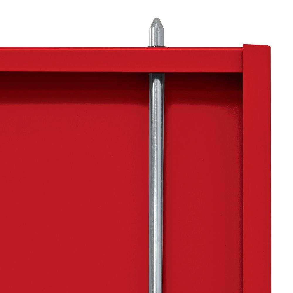 Sandusky Classic Series ( 36 in. W x 72 in. H x 24 in. D ) Steel Combination Freestanding Cabinet with Adjustable Shelves in Red