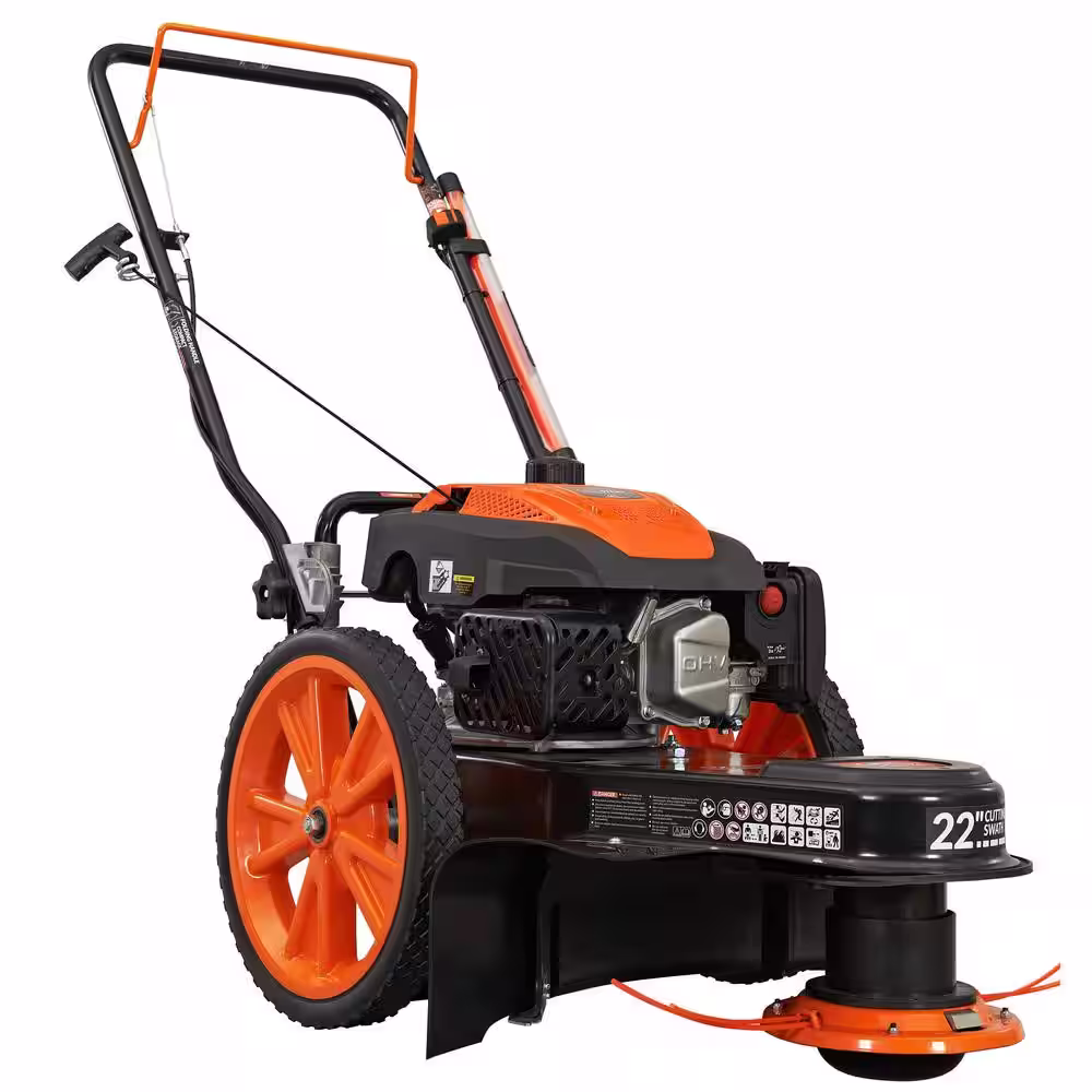 YARDMAX 22 in. 170cc Gas Walk Behind String Trimmer Mower