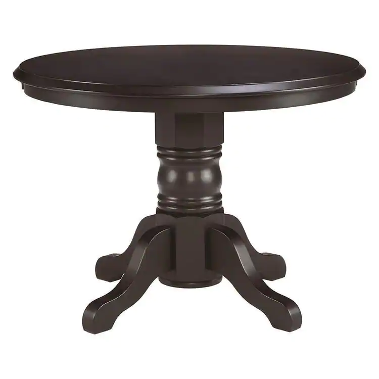 HOMESTYLES 42 in. Round Black Dining Table
