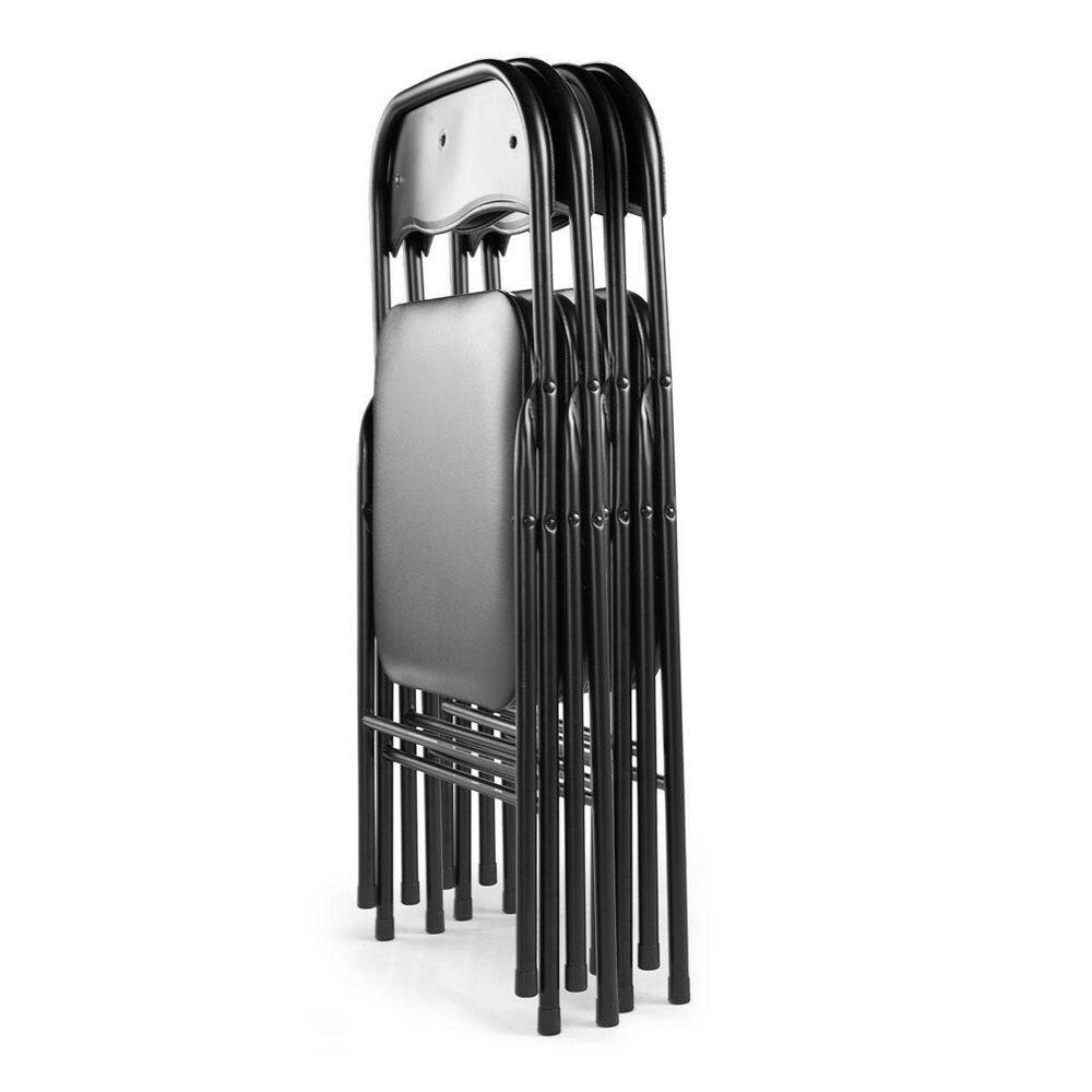 None Black Metal Folding Chair(Set of 4)