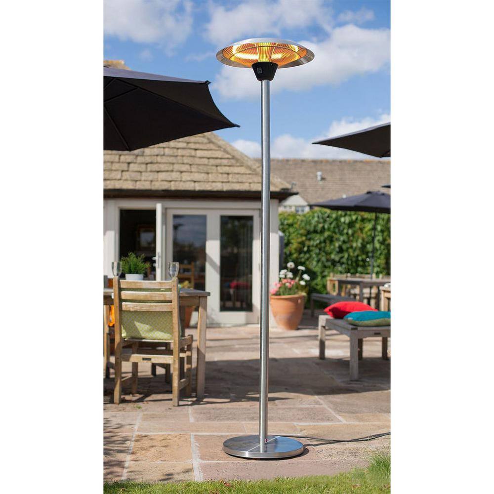 Hanover 1500-Watt Infrared Stand Electric Patio Heater in Silver