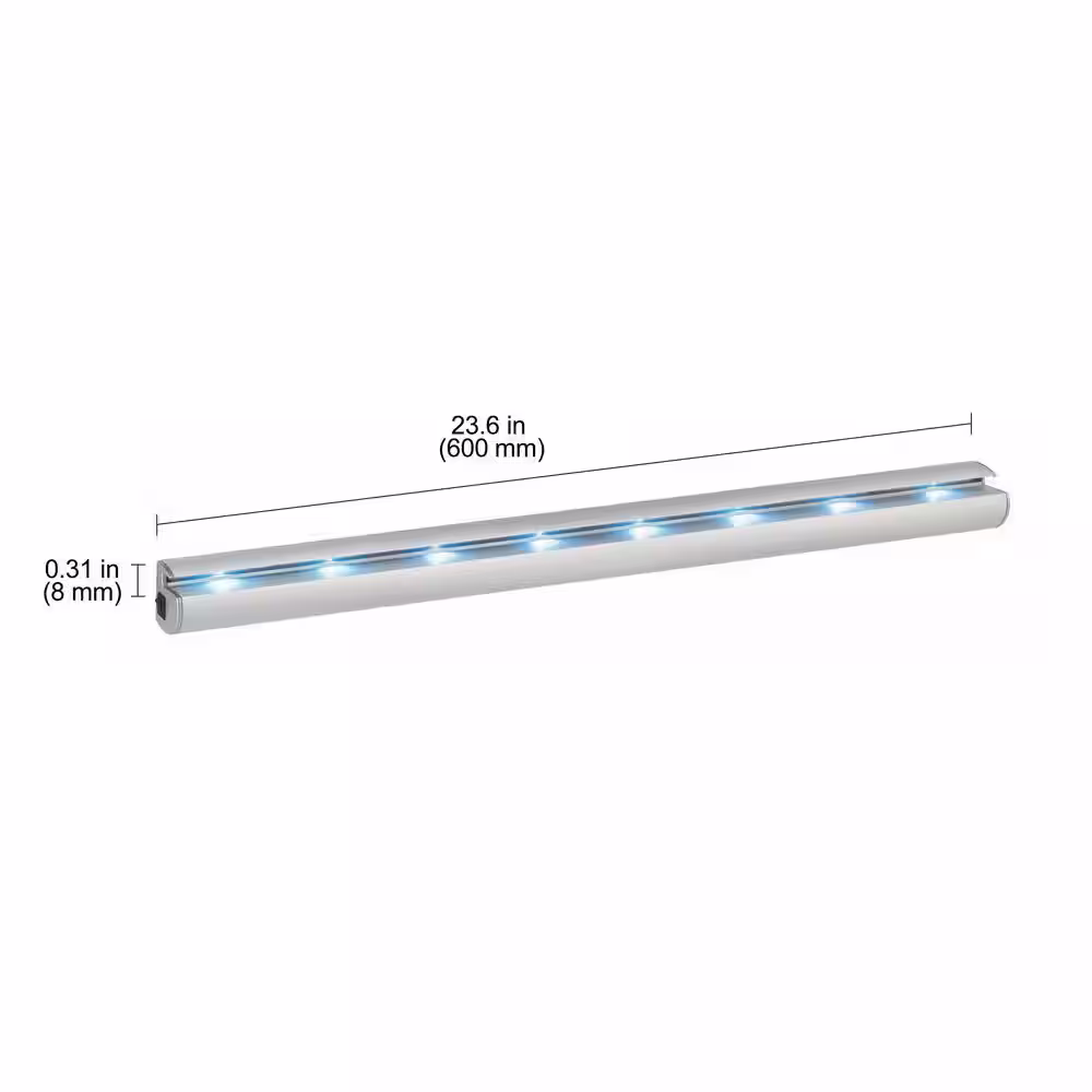 Dolle LED Rail 23.6 in. Silver Aluminum Shelf Bracket