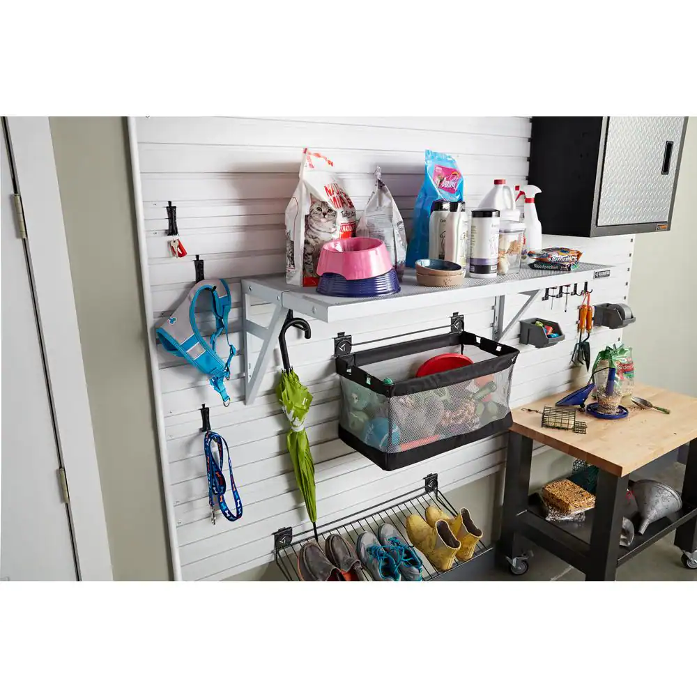 Gladiator Premier Series 20 in. x 45 in. Metal Garage Wall Shelving in Hammered Granite