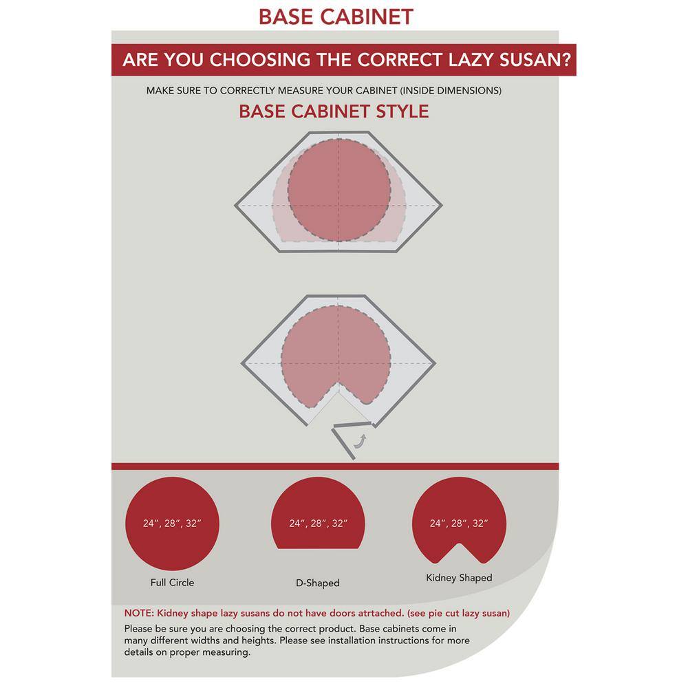 Rev-A-Shelf 24 in. W x 32 in. H x 24 in. D White Polymer Dependent 2-Shelf Full Circle Lazy Susan Set