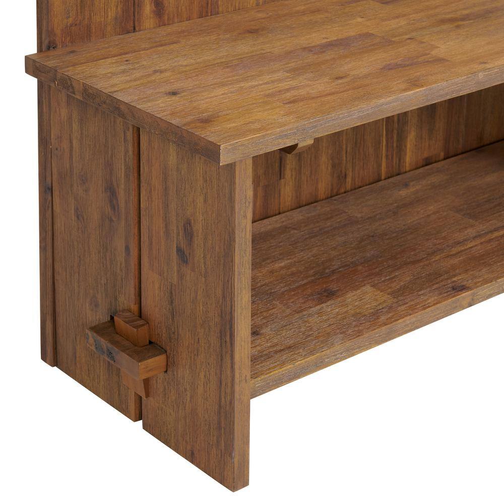 Alaterre Furniture 70 in. H Natural Bethel Acacia Wood Hall Tree