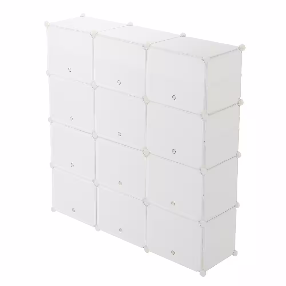 None 48 in. H 48-Pair White Shoe Rack
