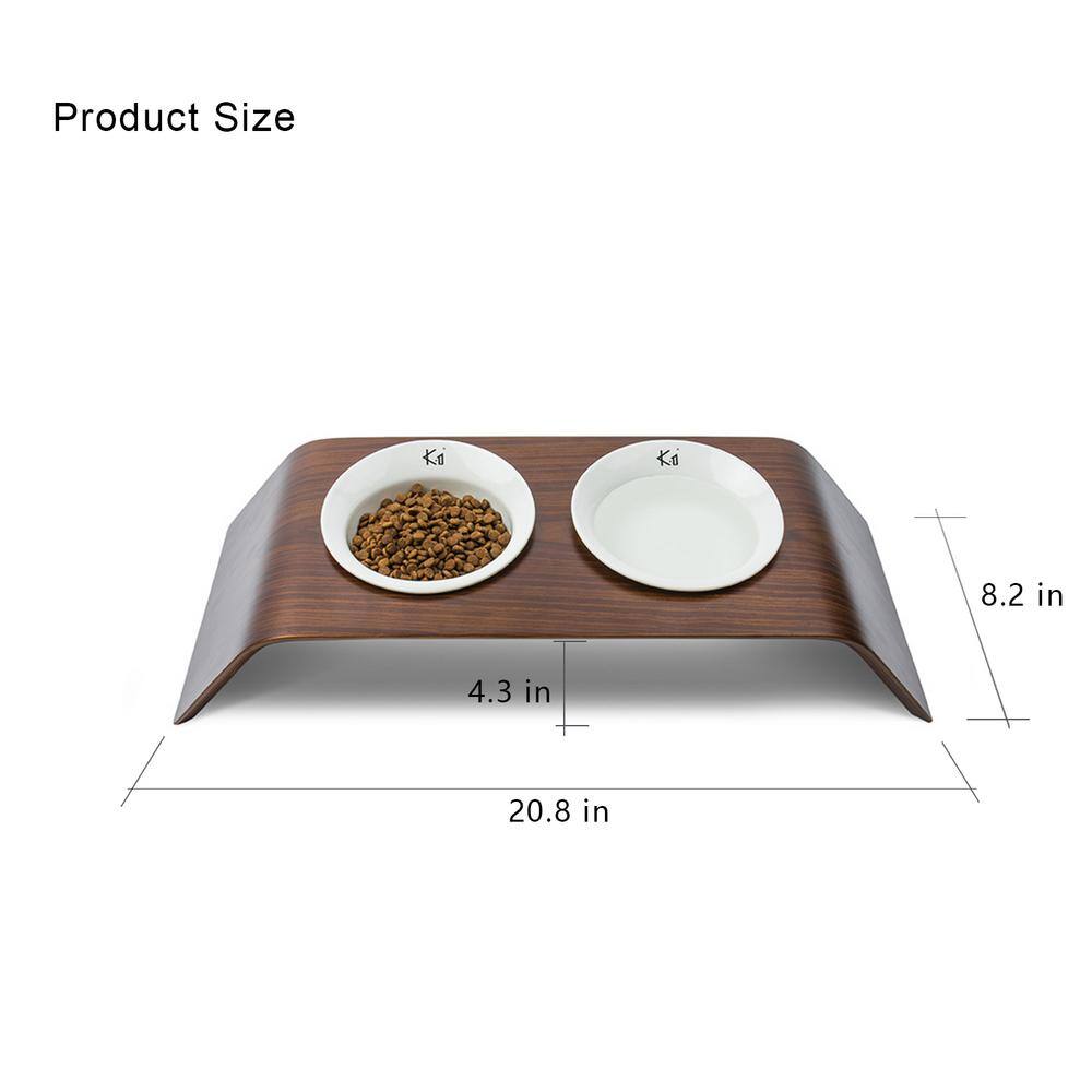 AndMakers K1 CapCap Pet Food Table in Walnut