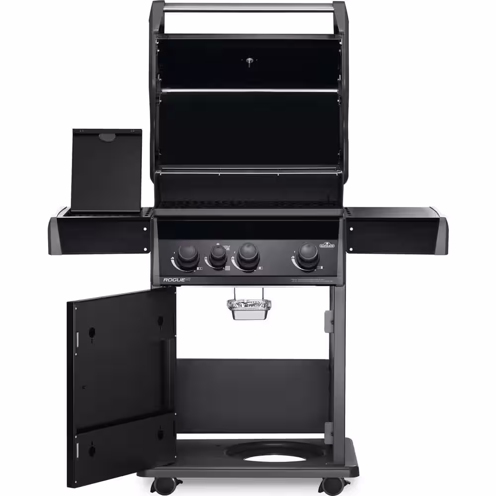 NAPOLEON Rogue 3-Burner Natural Gas Grill with Infrared Side Burner in Black