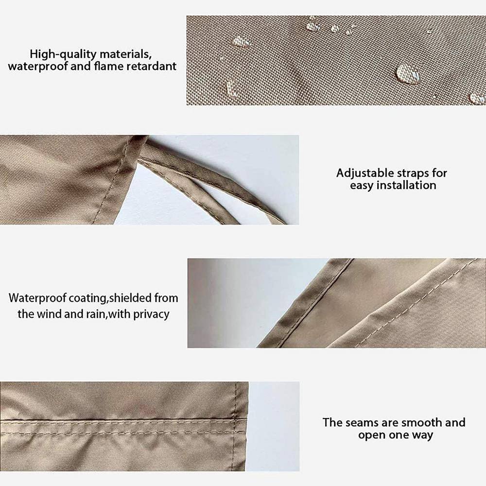 CoastShade 8 ft. x 8 ft. Only 1-Panel Sidewall in Beige