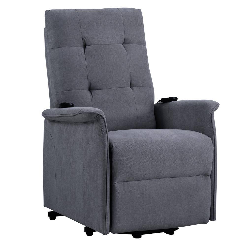 Merax Dark Gray Power Lift Recliner with Adjustable Massage
