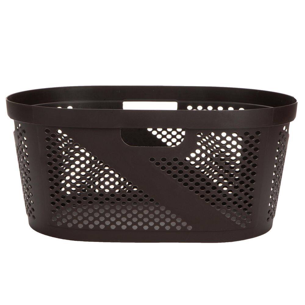 Mind Reader Basket Collection, Laundry Basket, 40 Liter (10kg/22lbs) Capacity, Cut Out Handles, Set of 2, Brown