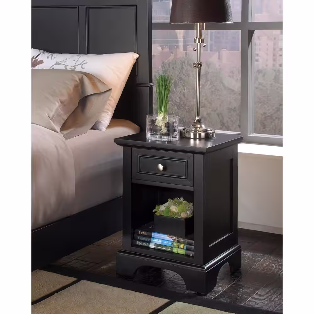HOMESTYLES Bedford 4-Piece Black Queen Bedroom Set