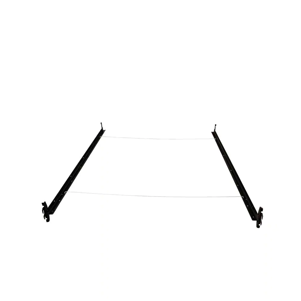 Hollywood Bed Frame Black Adjustable Bedframe Headboard Footboard Hook on Bed Rails