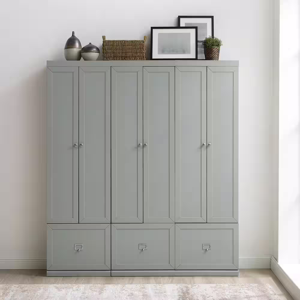 CROSLEY FURNITURE Harper Gray 3-Piece Food Pantry Set