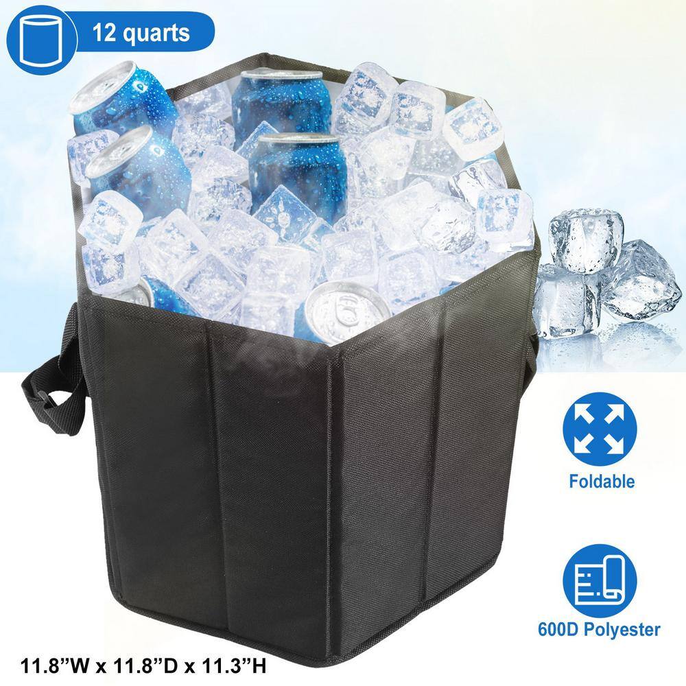None 3 Gal. Collapsible Grocery Cooler Bag for Camping Picnic Shopping