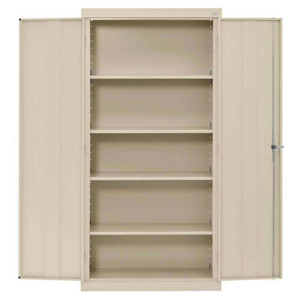 Sandusky Classic Series ( 36 in. W x 72 in. H x 24 in. D ) Steel Garage Freestanding Cabinet in Putty