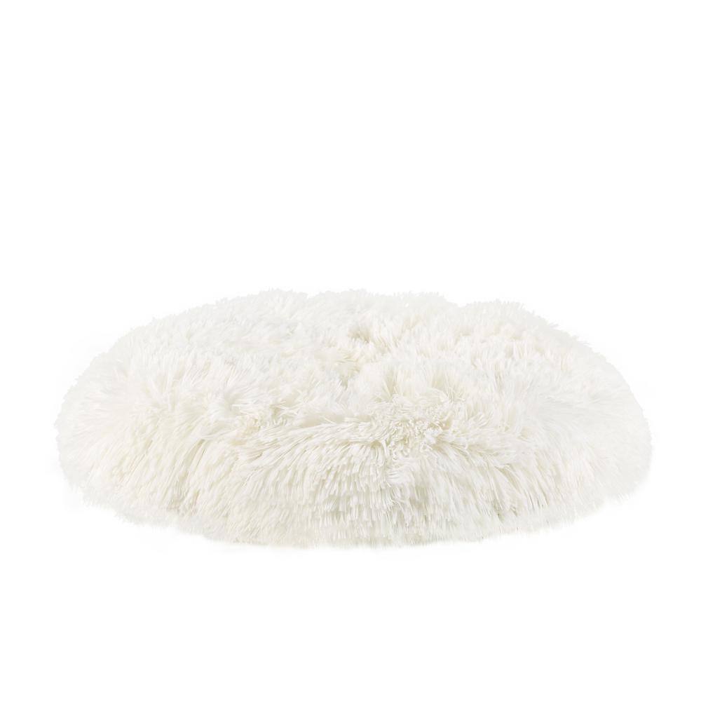 None Kuai Bent Wood Faux Fur Dark Brown Cat Bed Small