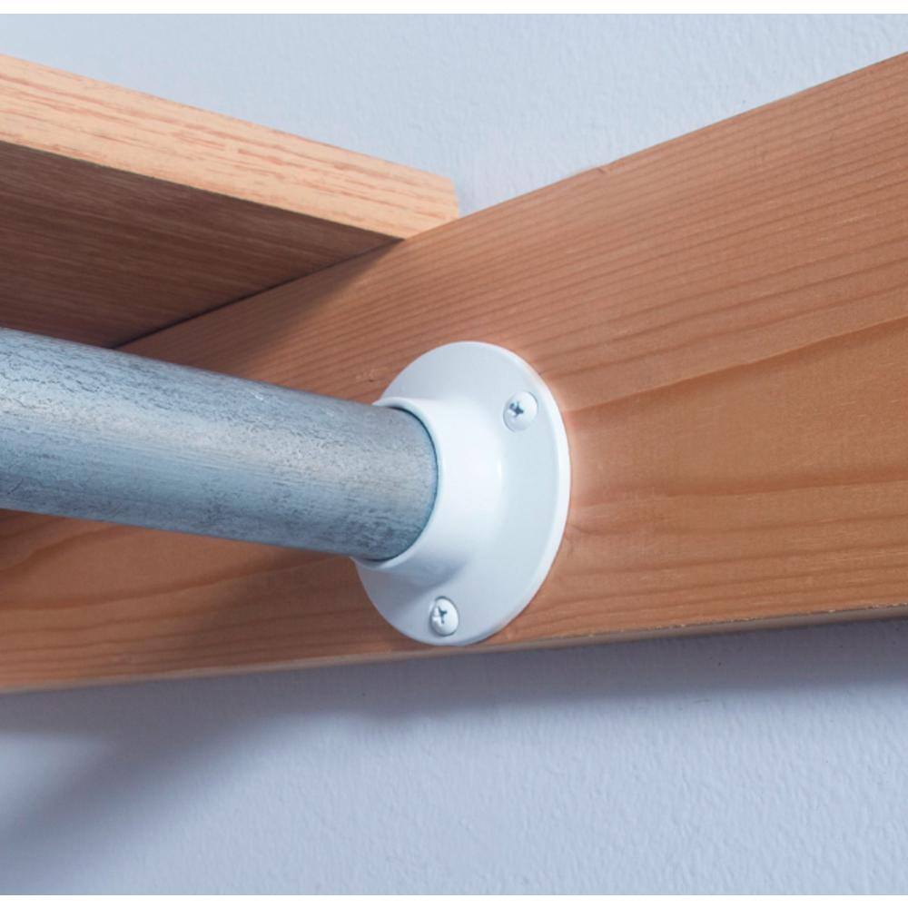 Design House 1-3/8 in. White Metal Closet Pole Socket