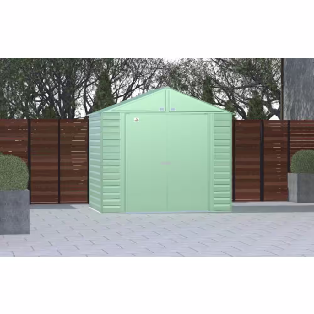 Arrow Select 8 ft. W x 6 ft. D Sage Green Metal Shed 27 sq. ft.